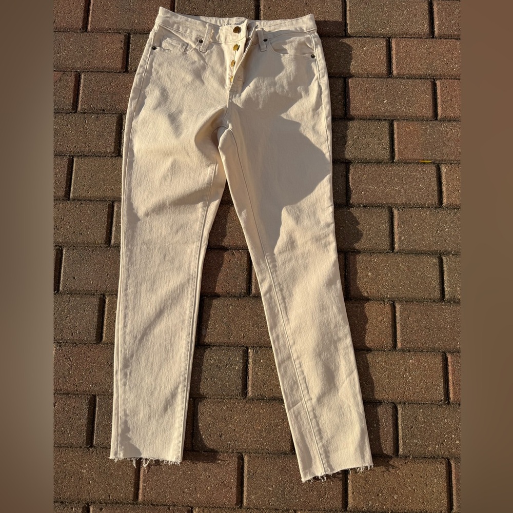 Cream Skinny Jeans